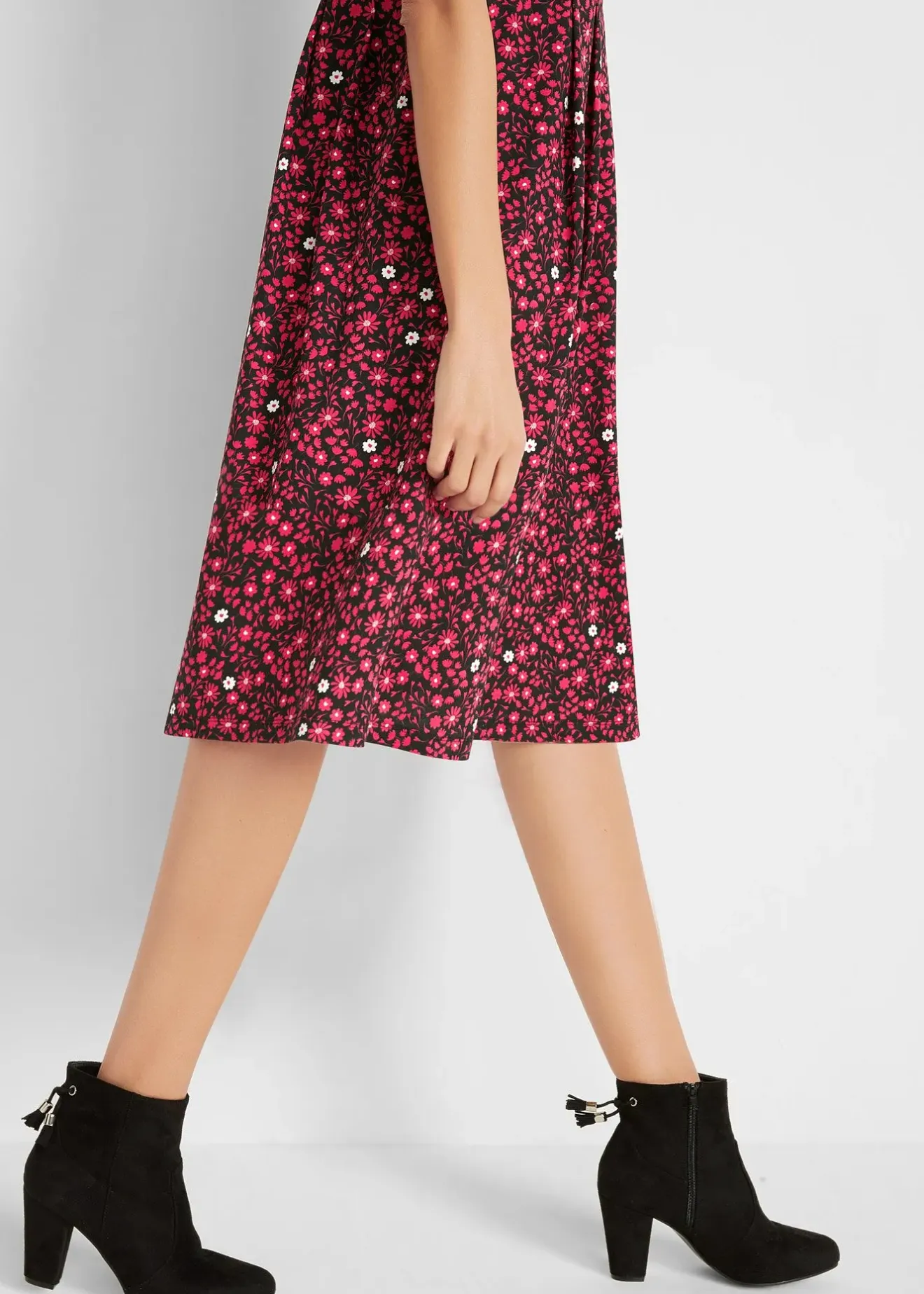 Femme bonprix Robes|Robe midi en jersey coton