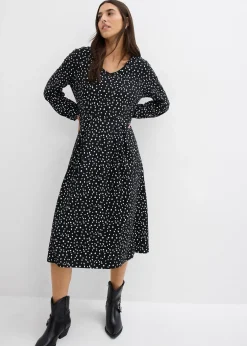 Femme bonprix Robes|Robe midi en jersey coton
