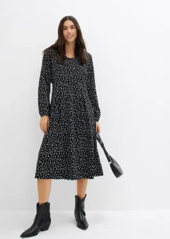 Femme bonprix Robes|Robe midi en jersey coton