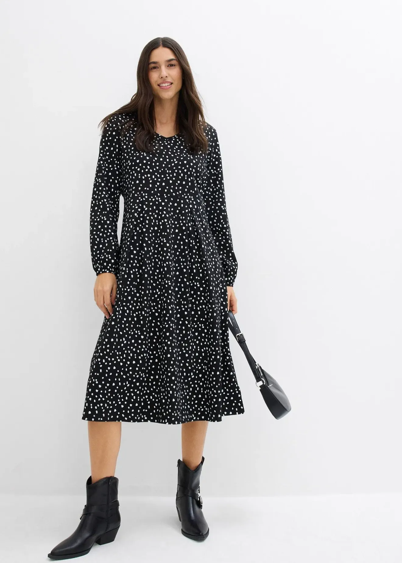 Femme bonprix Robes|Robe midi en jersey coton