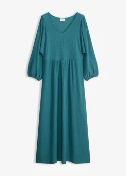 Femme bonprix Robes|Robe midi en jersey texturé