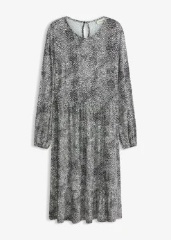 Femme bonprix Robes|Robe midi en jersey viscose extensible