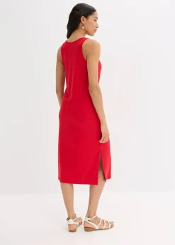 bonprix Robe midi en maille douce et côtelée|Femme Robes