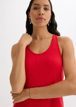 bonprix Robe midi en maille douce et côtelée|Femme Robes