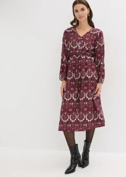 Femme bonprix Robes|Robe midi en matière douce