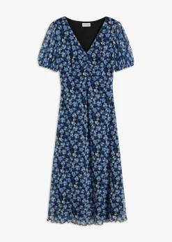 Femme bonprix Robes|Robe midi en mesh imprimé