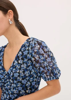 bonprix Robe midi en mesh imprimé|Femme Tailles Petite