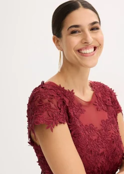 Femme bonprix Mode Festive|Robes|Robe midi en tulle délicat avec dentelle