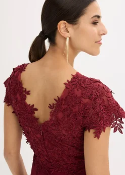 Femme bonprix Mode Festive|Robes|Robe midi en tulle délicat avec dentelle