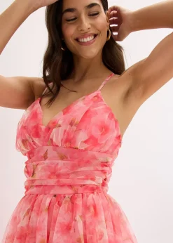 Femme bonprix Mode Festive|Robe midi en tulle fin à volants