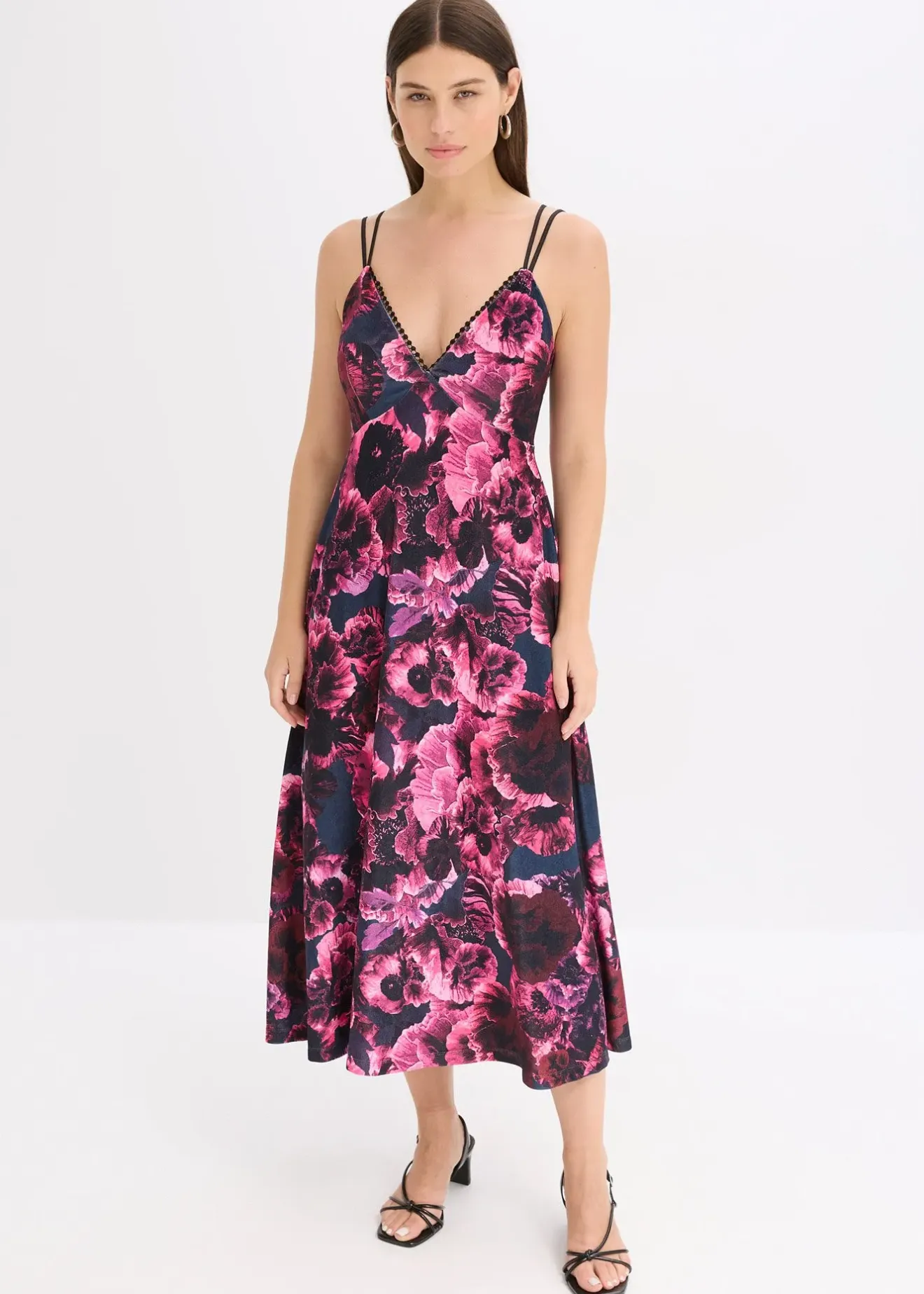 Femme bonprix Mode Festive|Robes|Robe midi en velours brillant