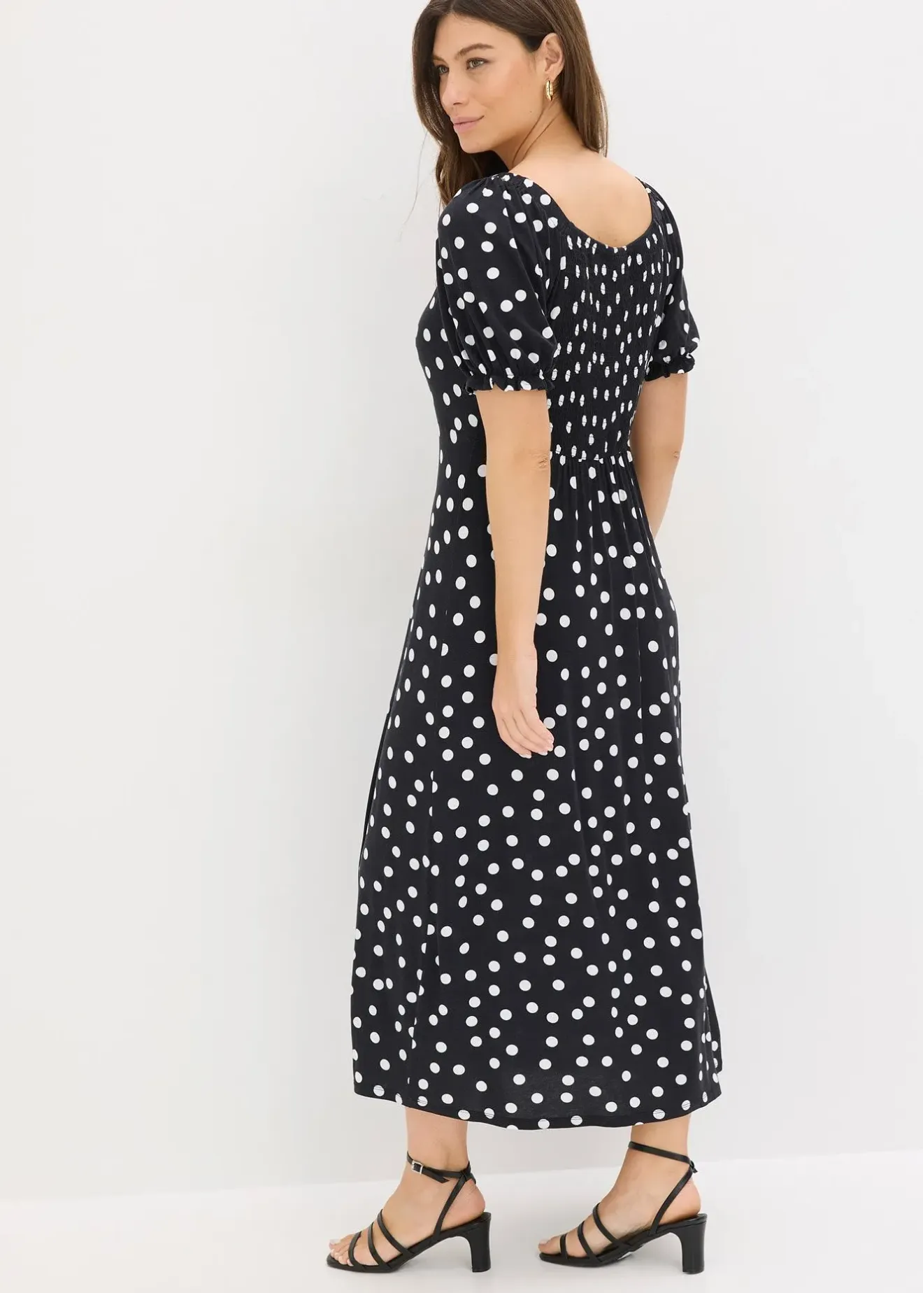bonprix Robe midi en viscose extensible|Femme Robes
