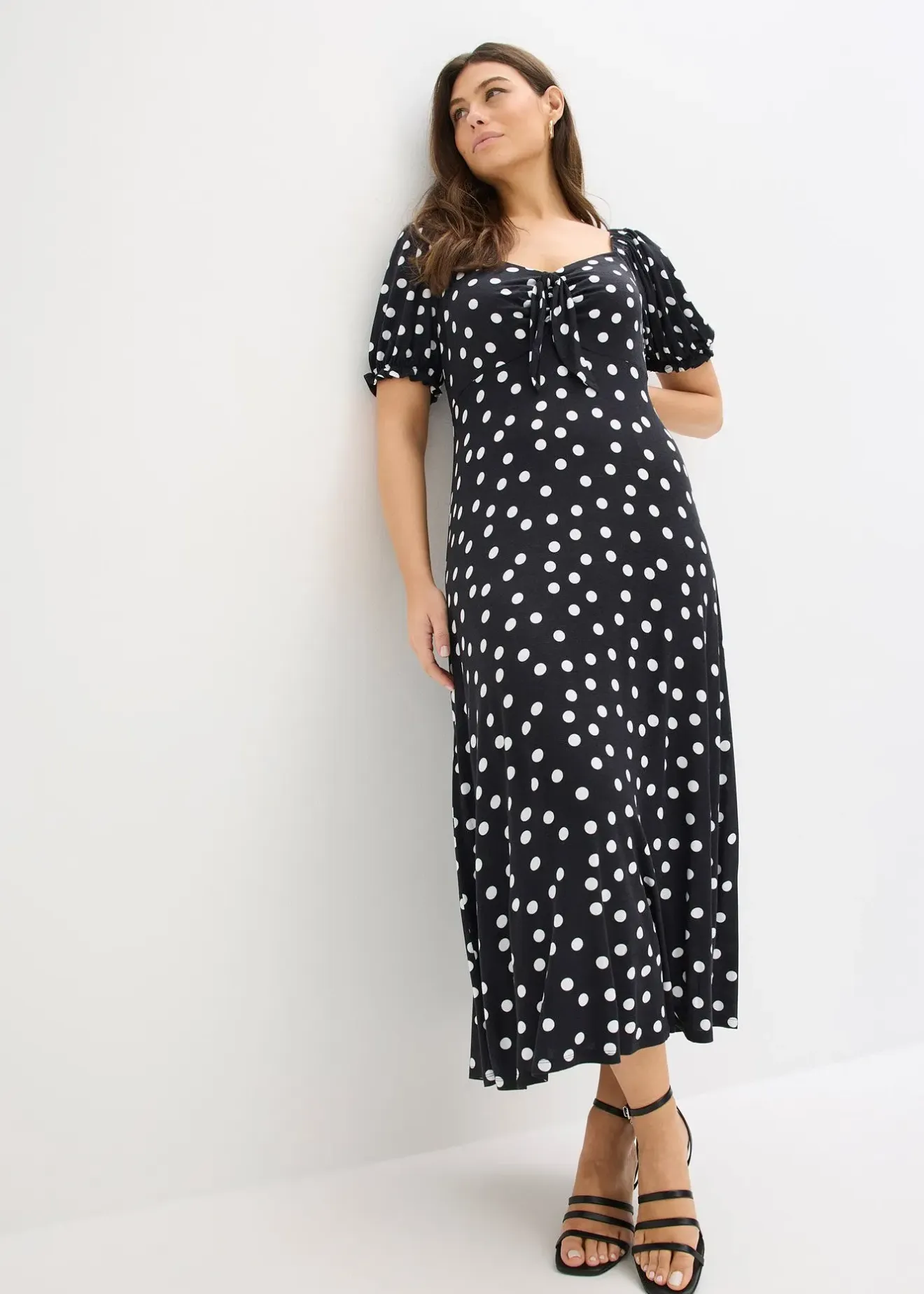 bonprix Robe midi en viscose extensible|Femme Robes