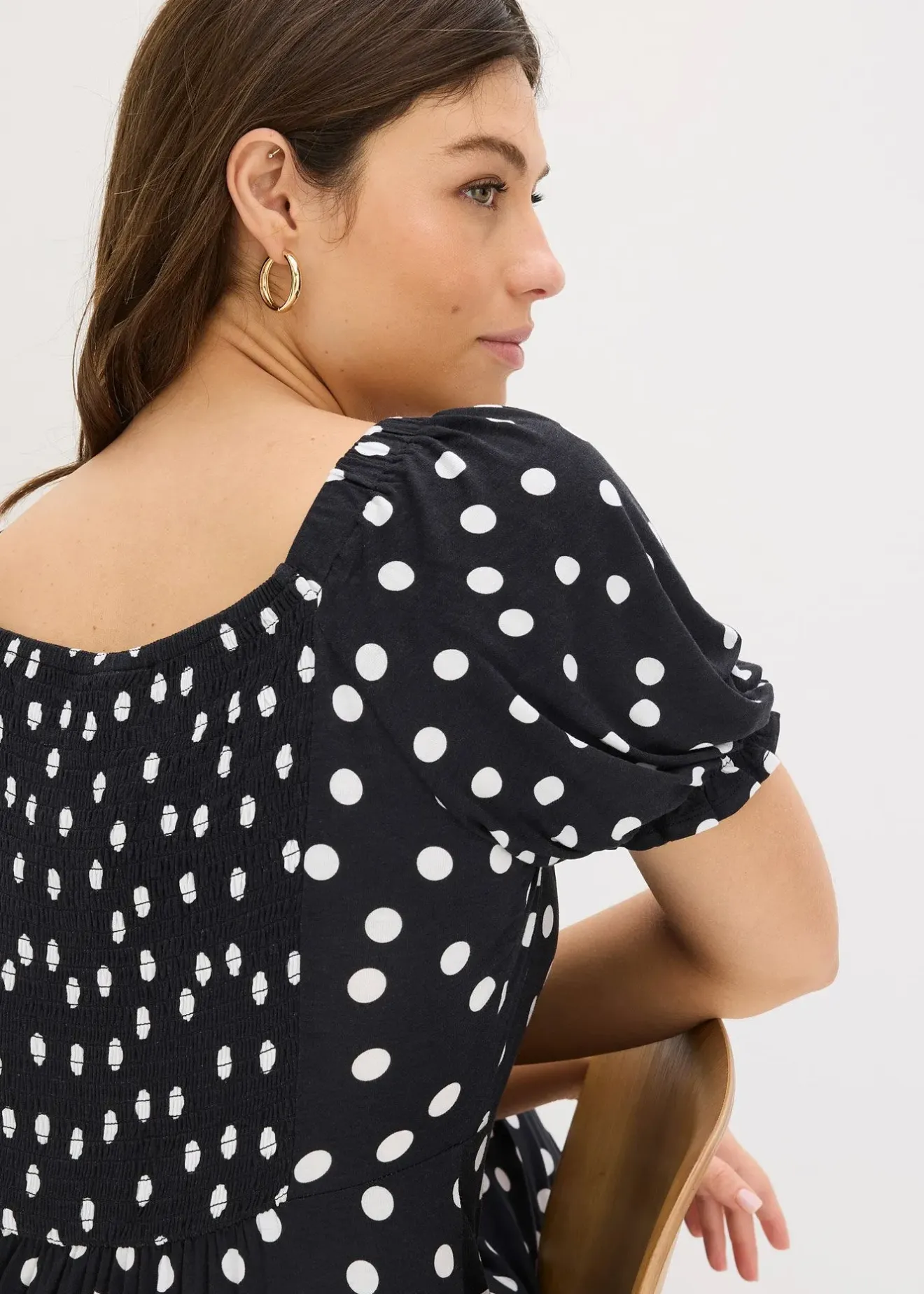 bonprix Robe midi en viscose extensible|Femme Robes