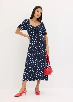 Femme bonprix Robes|Robe midi en viscose extensible