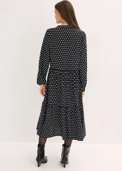 Femme bonprix Robes|Robe midi en viscose fluide