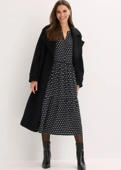 Femme bonprix Robes|Robe midi en viscose fluide