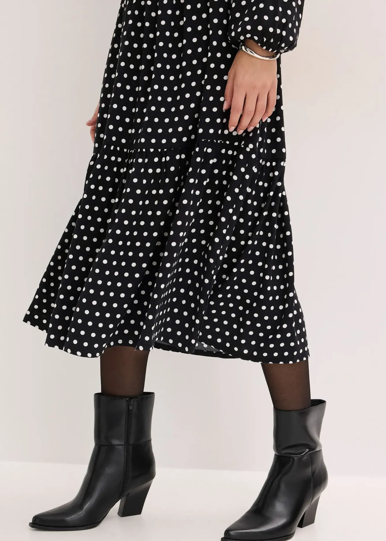 Femme bonprix Robes|Robe midi en viscose fluide