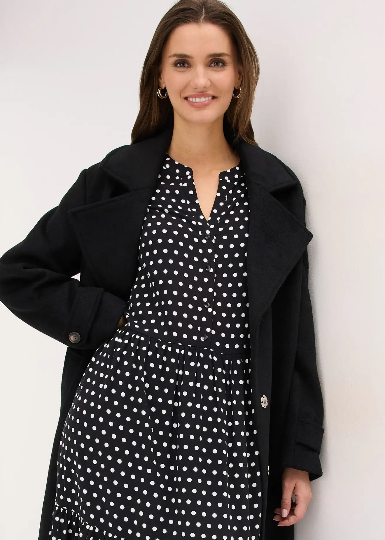 Femme bonprix Robes|Robe midi en viscose fluide