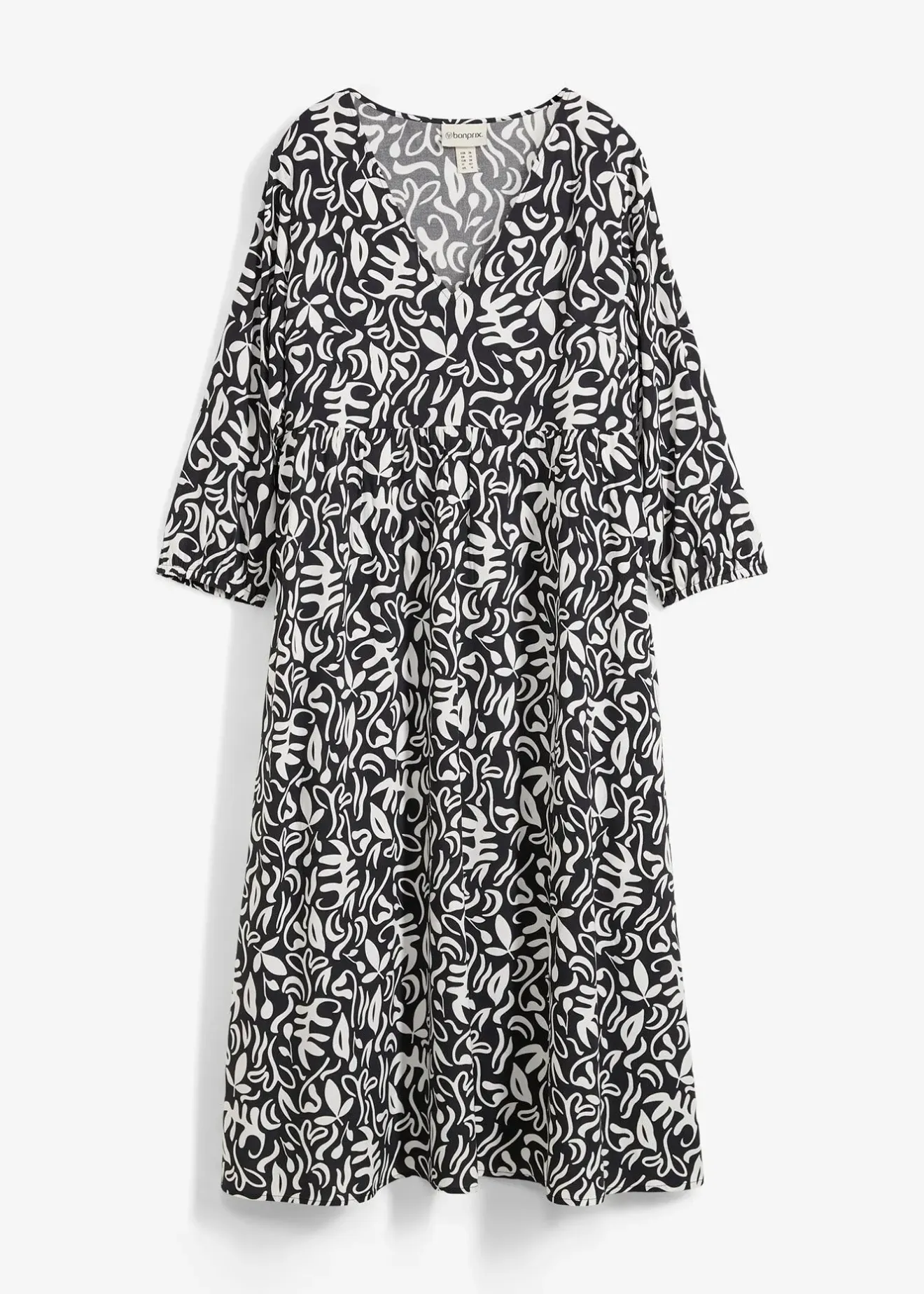 Femme bonprix Robes|Robe midi en viscose fluide