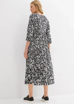 Femme bonprix Robes|Robe midi en viscose fluide