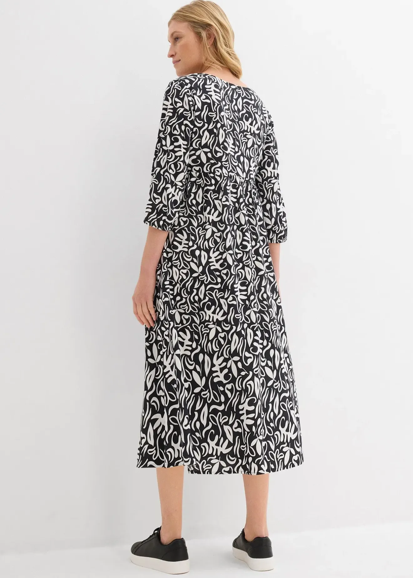 Femme bonprix Robes|Robe midi en viscose fluide