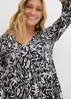 Femme bonprix Robes|Robe midi en viscose fluide