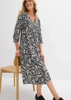 Femme bonprix Robes|Robe midi en viscose fluide