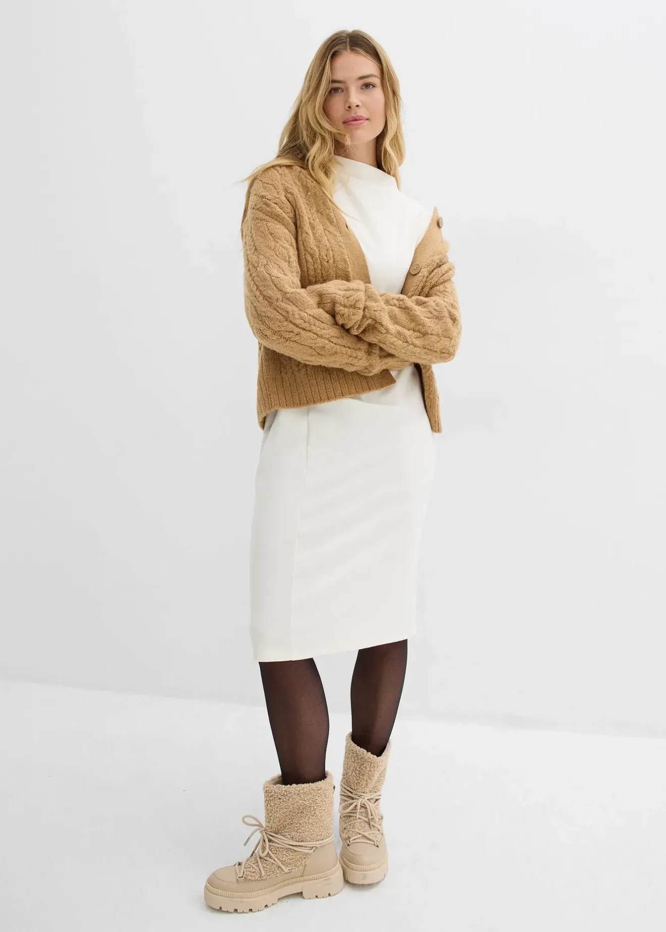 bonprix Robe midi en viscose mélangée|Femme Robes