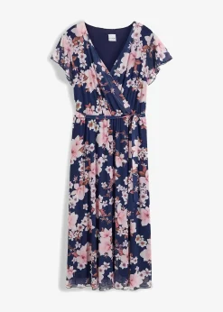 Femme bonprix Robes|Robe midi imprimée en mesh