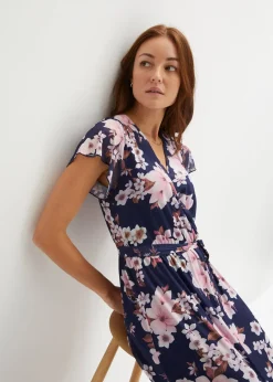 Femme bonprix Robes|Robe midi imprimée en mesh