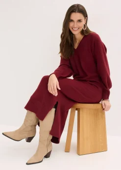 Femme bonprix Maille|Robes|Robe midi oversize en maille