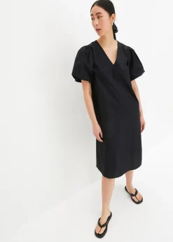 Femme bonprix Robes|Robe midi tissée en coton