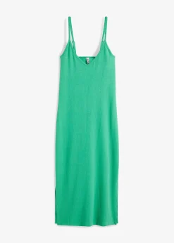 Femme bonprix Robes|Robe moulante en jersey coton côtelé