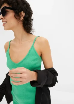 Femme bonprix Robes|Robe moulante en jersey coton côtelé