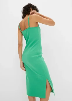 Femme bonprix Robes|Robe moulante en jersey coton côtelé