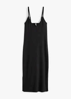 Femme bonprix Robes|Robe moulante en jersey coton côtelé