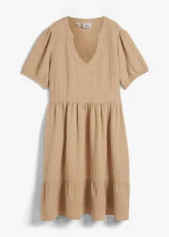 Femme bonprix Robes|Robe oversize en gaze de coton