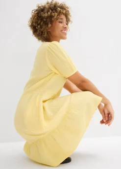 Femme bonprix Robes|Robe oversize en gaze de coton