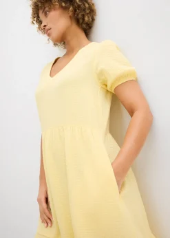 Femme bonprix Robes|Robe oversize en gaze de coton