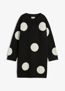 Femme bonprix Maille|Robes|Robe oversize en maille à pois