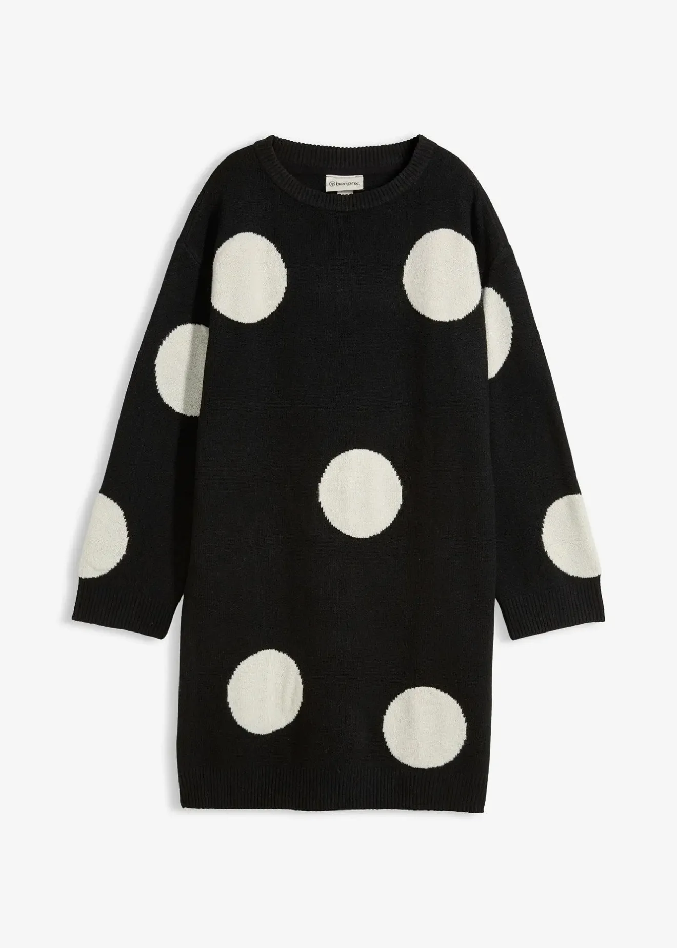 Femme bonprix Maille|Robes|Robe oversize en maille à pois