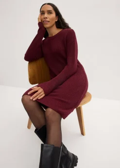 Femme bonprix Maille|Robes|Robe oversize en maille côtelée