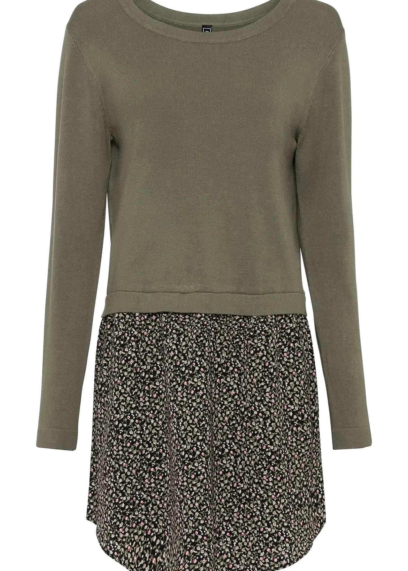 Femme bonprix Maille|Pulls & Gilets|Robe pull en fine maille avec jupe montée