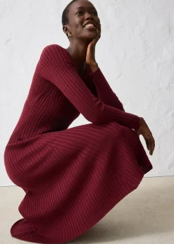 bonprix Robe pull en laine mérinos|Femme Maille|Premium