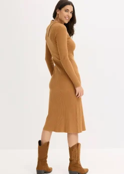 bonprix Robe pull fluide en viscose majoritaire|Femme Maille|Robes