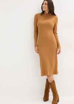 bonprix Robe pull fluide en viscose majoritaire|Femme Maille|Robes