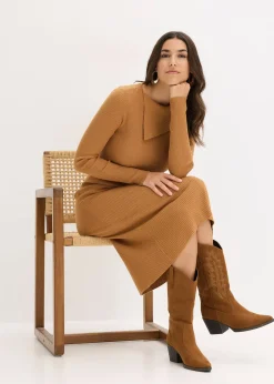 bonprix Robe pull fluide en viscose majoritaire|Femme Maille|Robes