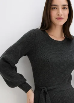 Femme bonprix Maille|Robes|Robe pull fluide et côtelée en viscose majoritaire