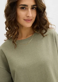 Femme bonprix Sweats|Robes|Robe sweat avec jupe tissée